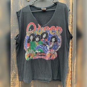 Queen Concert Tee T-shirt Mens XL Sleeveless Black